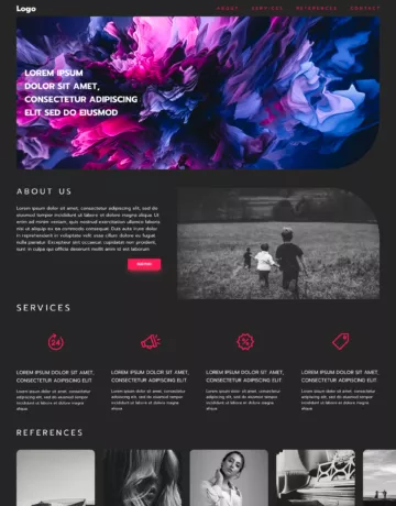 Template 1 2 dark mainpage